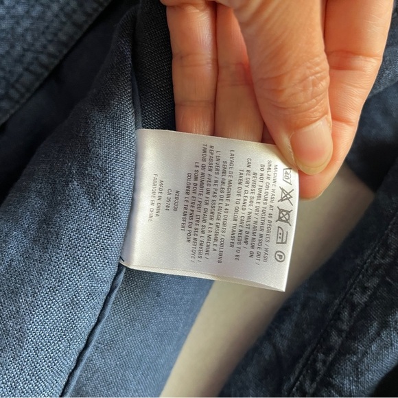 Windsmoor Blue Linen Relaxed wide sleeves Lightweight Blazer Jacket Sz 10 - Picture 7 of 10